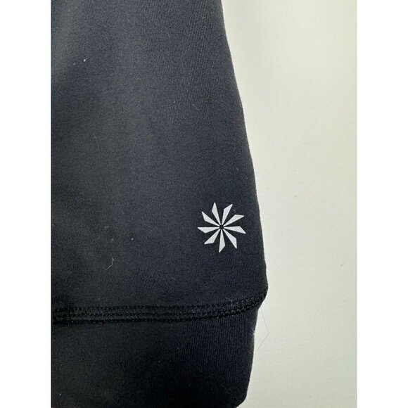 Athleta Black Relay Capri Legging Pants Reflective Floral Size Small - Picture 3 of 7